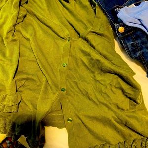 Olive green Ann Taylor cardigan